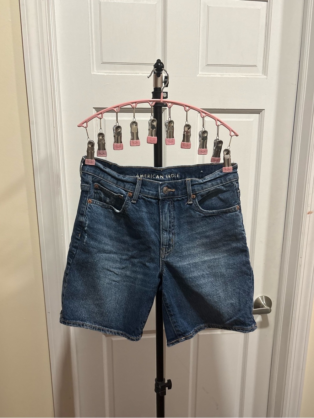 American Eagle Dark Wash Perfect Bermuda Short